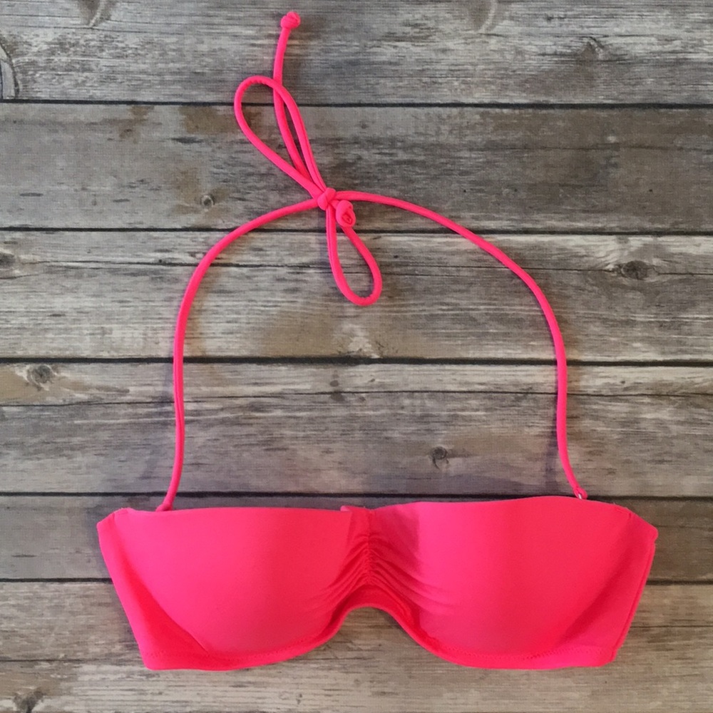 Ruched Front Bandeau Bathing Suit Top
